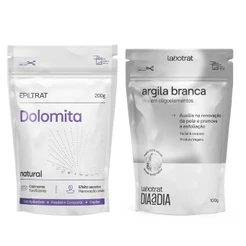 Kit Dolomita E Argila Branca Corpo Rosto Nutre Labotrat