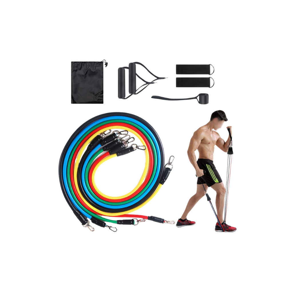 Kit Elastico Extensor Musculação Treino Funcional
