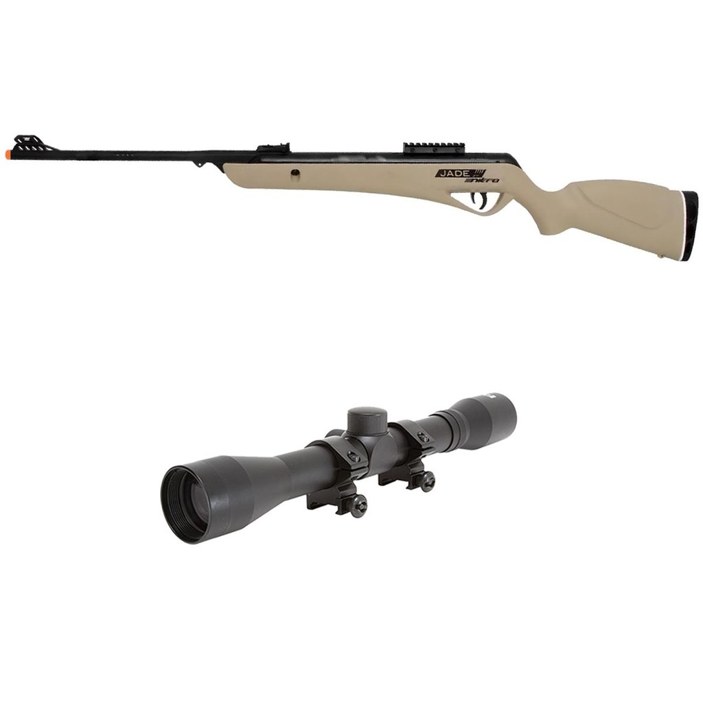 Carabina de Pressão Jade Pro Nitro Desert 5.5mm – CBC + Luneta 4x32 em Oferta na Shopee