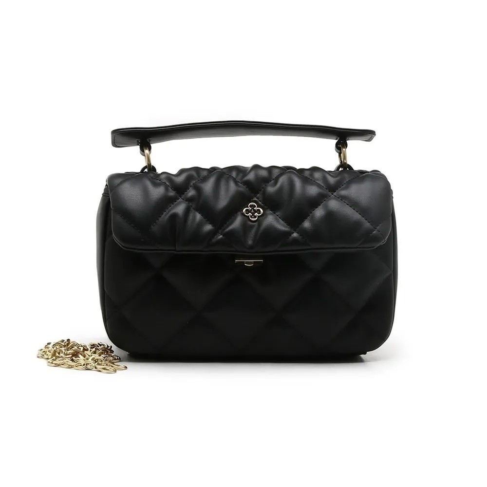 Bolsa Capodarte Alça Corrente Matelassê Preta- 4604662