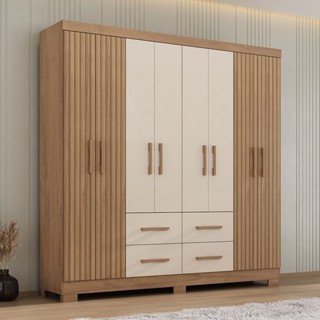 Guarda-Roupa Casal Itapema 8 Portas 4 Gavetas - Atualle Móveis em Oferta na Shopee
