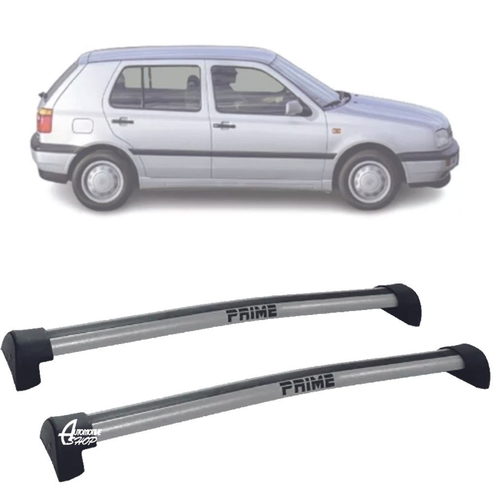 Rack Teto Aluminio Prime VW Golf MK3 4pts 91-99 Prata PR080