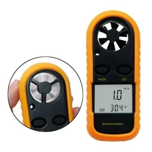 Medidor De Vento Velocidade E Temperatura Visor Digital Km