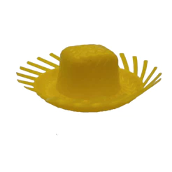 Forminha para Doces Amarela - Mini Chapéu de Festa Junina - 7,5x3cm - 12 unidades - Rizzo