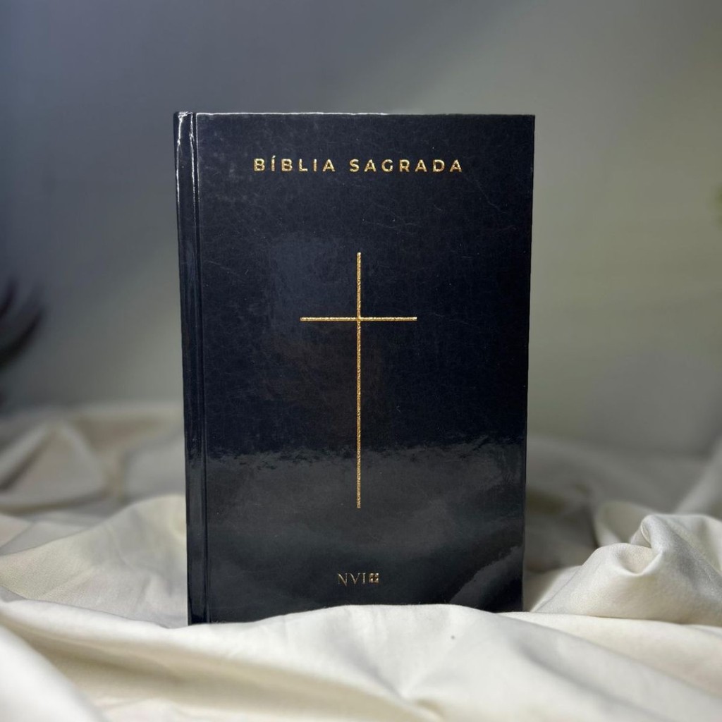 Kit 10 Bíblia Sagrada | NVI | Capa Dura | Cruz Preta · foto 2