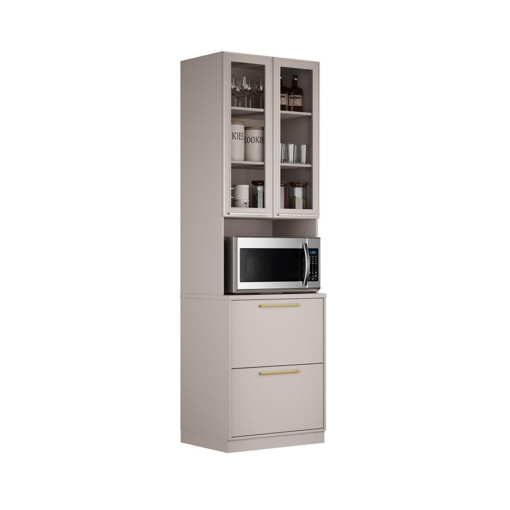 Paneleiro Torre Quente Essence 3 Portas 1 Gaveta 230cm De Altura 1 Nicho Para Forno - Itatiaia Fendi em Oferta na Shopee