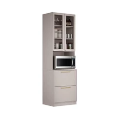 Paneleiro Torre Quente Essence 3 Portas 1 Gaveta 230cm De Altura 1 Nicho Para Forno - Itatiaia Fendi
