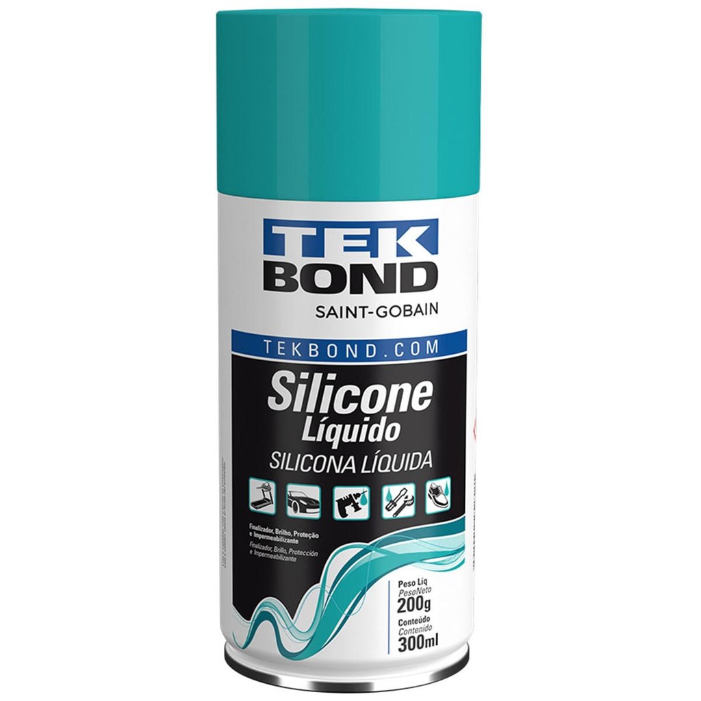 Silicone Líquido TekSpray Incolor 300ml 200g Tekbond TKS2521 em Oferta na Shopee