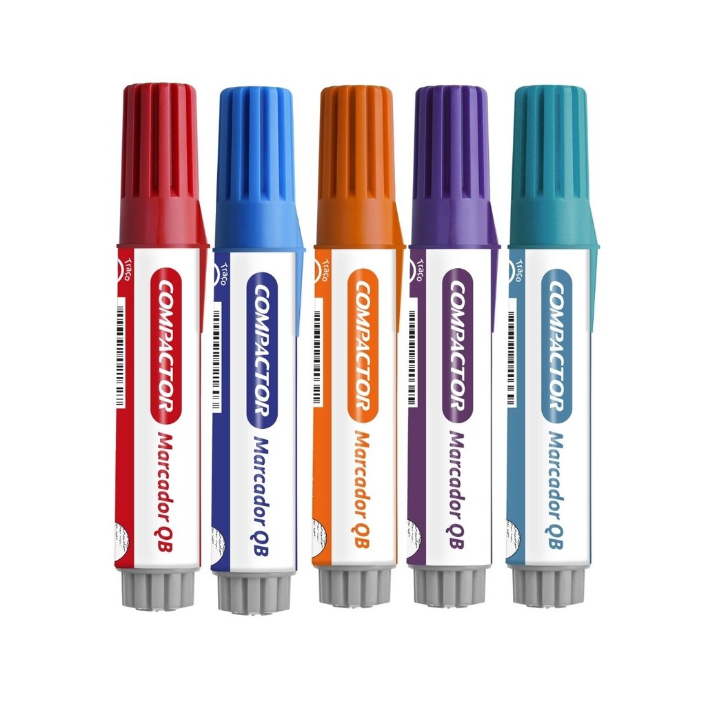 Kit com 05 Marcadores Para Quadro Branco - COMPACTOR em Oferta na Shopee