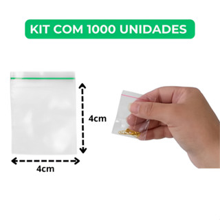 Saco Zip 4x4cm Embalagem 1000 Unidades N0 Freezer Geladeira Hermético Abre E Fecha Saquinho Plástico em Oferta na Shopee