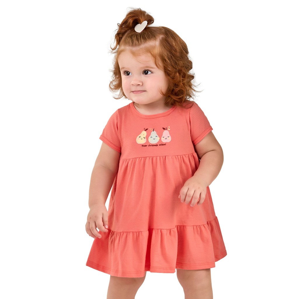 Vestido Bebê Menina Peras Elian Rosa - Baby & Kids Fashion