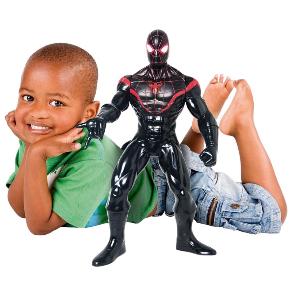 Boneco Homem Aranha Miles Morales Gigante 45cm Marvel Vingadores Aranhaverso - LICENCIADO