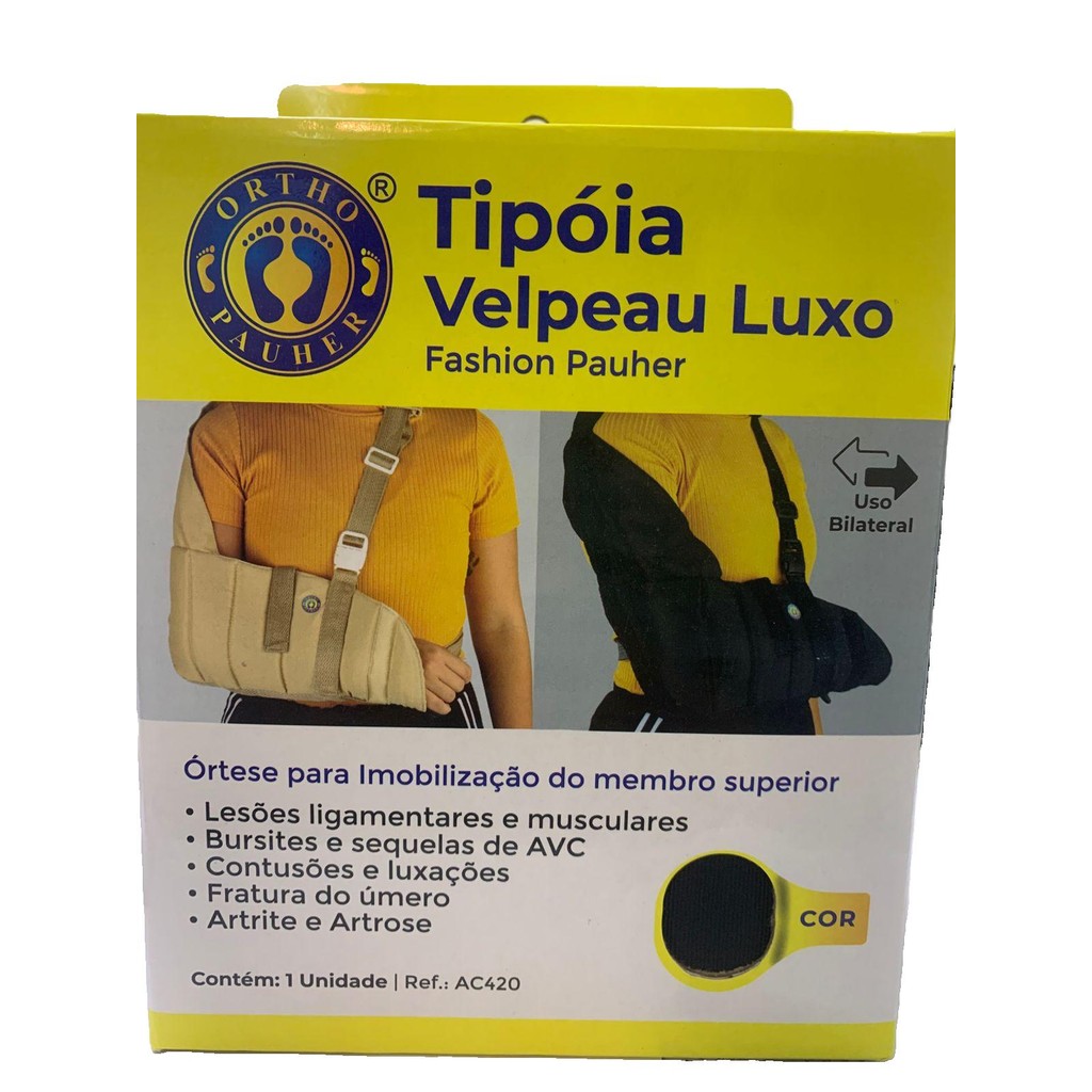 Tipoia Velpeau Luxo Bilateral P Preto - Ortho Pauher
