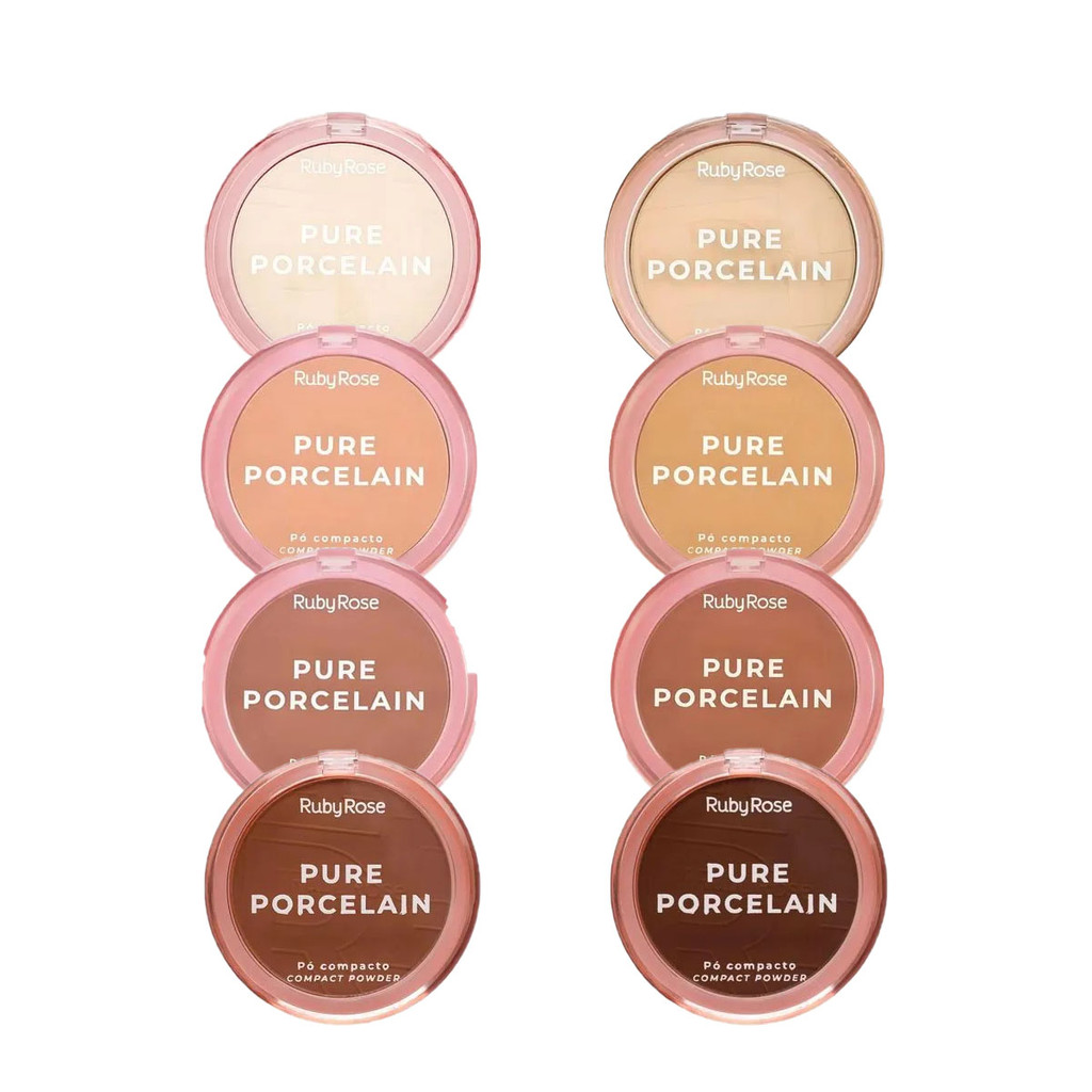 Po Compacto Ruby Rose Pure Porcelain Hbm401 em Oferta na Shopee