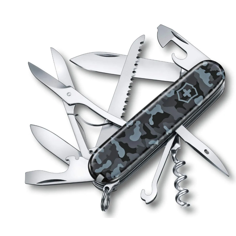 Canivete Victorinox Huntsman Azul Navy – Original Suíço, 15 Funções, Compacto e Ideal para Aventuras