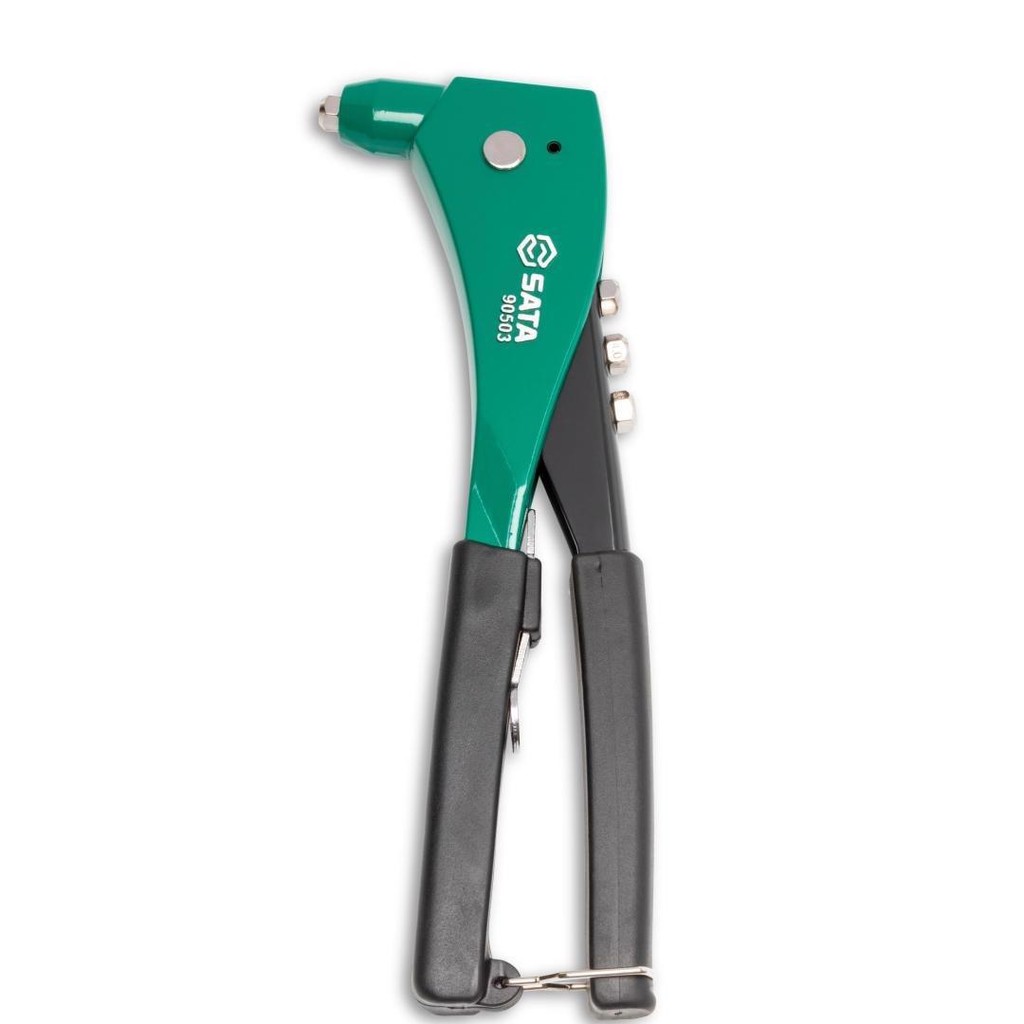 Alicate Rebitador Manual SATA 10Pol. Aço CrV Cromo Vanádio ST90503SC Original Profissional + 4 Bicos