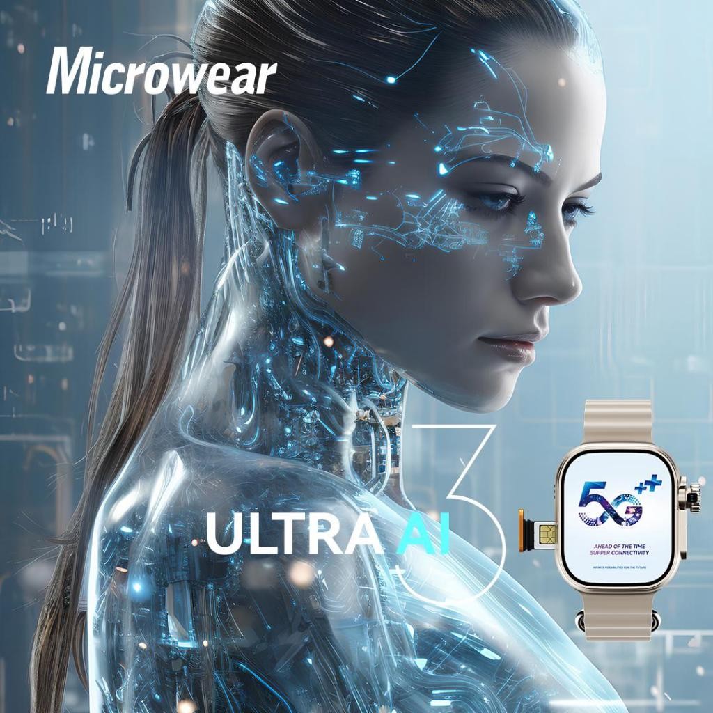 Smartwatch 5g Ultra3 Ai 2GB RAM 16GB Chip GPS Câmera + Brindes