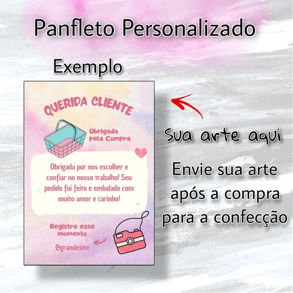 Panfletos Personalizado Com Sua Arte - 10x14 Cm Flyer/ Mimo para Cliente / Sua Arte aqui em Oferta na Shopee