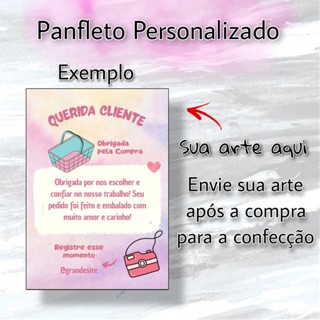 Panfletos Personalizado Com Sua Arte - 10x14 Cm Flyer/ Mimo para Cliente / Sua Arte aqui em Oferta na Shopee
