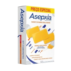 Sabonete Facial Asepxia Enxofre kit c/3