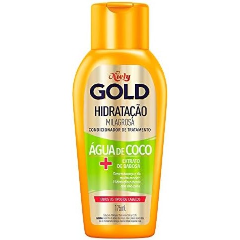Condicionador Niely Gold Hidrat Milagrosa Água De Coco 200ml em Oferta na Shopee