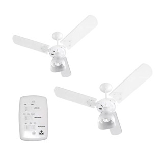 Kit 02 Ventilador de Teto Inverter New Maxi Ventura 110V Branco 3 Pás em Oferta na Shopee