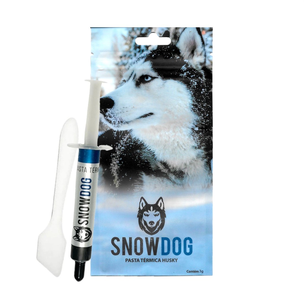 Pasta Térmica SnowDog Husky 3g Alta Condutividade Nacional CPU GPU Notebook Placa de Vídeo Console