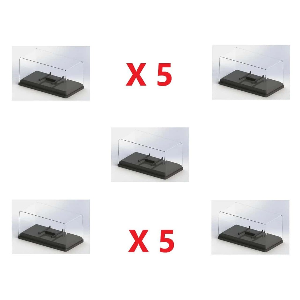 King of Boxes Expositor - Individual Base Preta 5 Unidades em Oferta na Shopee