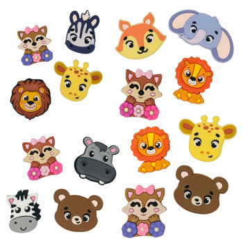 04  a 10 Pins/Bottons Emborrachados Para Babuche - Safari