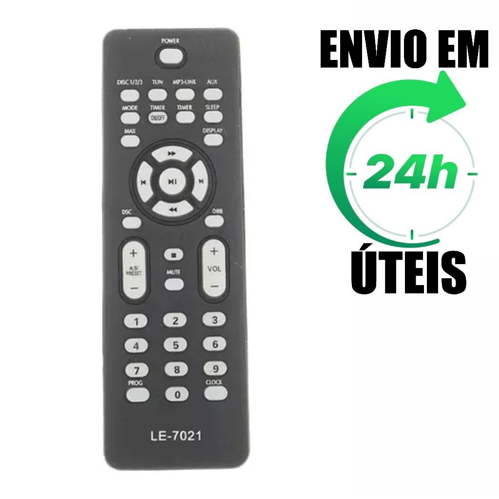 Controle Remoto Compatível Som Philips LE-7021 Fwm583x/78 Fwm583x/55 Fwm582