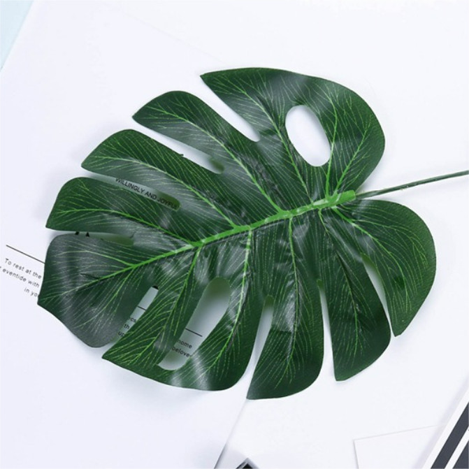 5 Peças Folhas De Palmeira Verde Artificial Tropical Tema Selva Decoração De Mesa De Festa De Praia