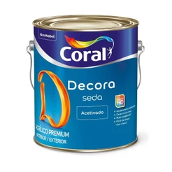Tinta Acrílica Coral Decora Seda Premium Interna 3,6 Litros Acetinado Acabamento Perfeito