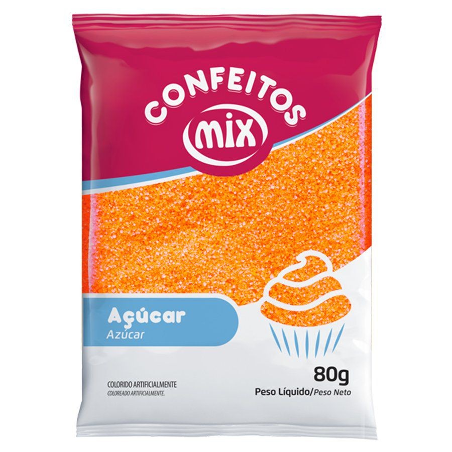 Açúcar Cristal Laranja 80g - 01 unidade - Mix em Oferta na Shopee