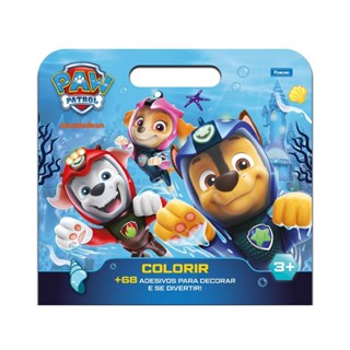 Maleta Livro Colorir Atividades Adesivo 8 Folhas Patrulha Canina Foroni em Oferta na Shopee