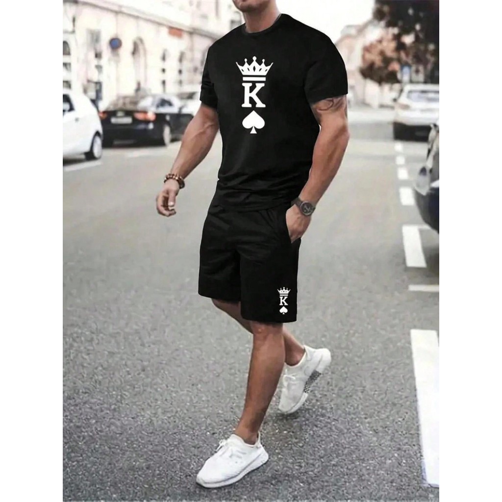 Conjunto masculino camiseta e short camiseta masculina e short masculino