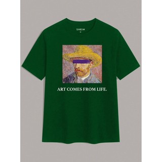 Camiseta Feminina Oversized Masculino Van Gogh Estampado Aesthetic Arte Blusa Longline Confortavel