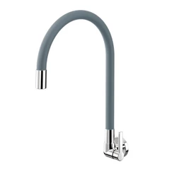 Torneira Cozinha Parede Galiflex Cromada Com Cinza