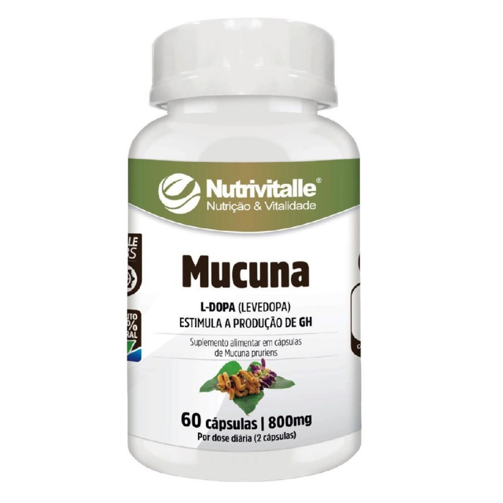 MUCUNA 800MG 60 CÁPSULAS NUTRIVITALLE
