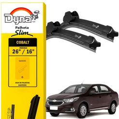 Kit palheta parabrisa dianteiro Cobalt 2011 a 2020 Original Dyna Funcionamento Silencioso