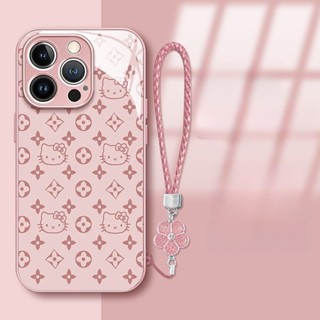 Hello Kitty Vidro Líquido Cordão,Capinha iphone 11/12/13/14/15/16 Pro max,anti impacto HelloKitty em Oferta na Shopee