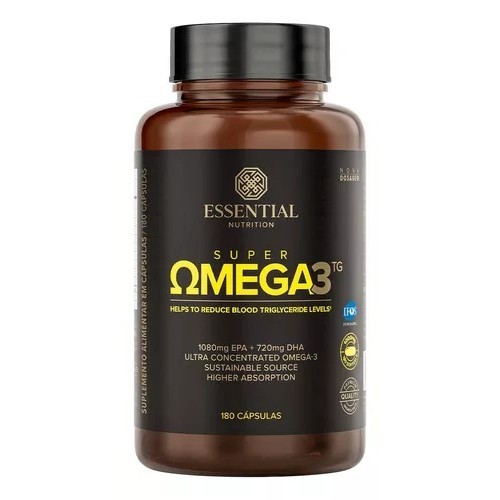 Super Ômega 3 TG 180 Cápsulas Essential – Alta Concentração EPA/DHA | Coração, Cérebro e Saúde Celular