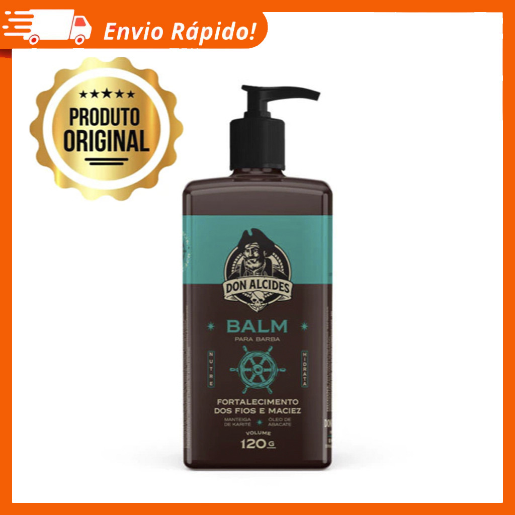 Balm para Barba Don Alcides Calico Jack 120G em Oferta na Shopee