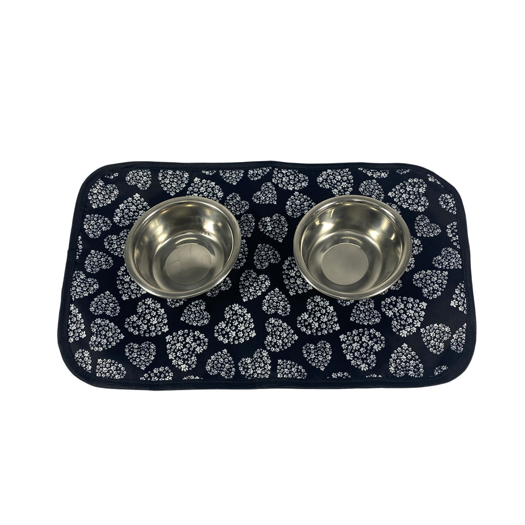 Tapete Comedouro Pet Jogo Americano Zoola Pet Caes Gatos Coraçãozinho 30x50 em