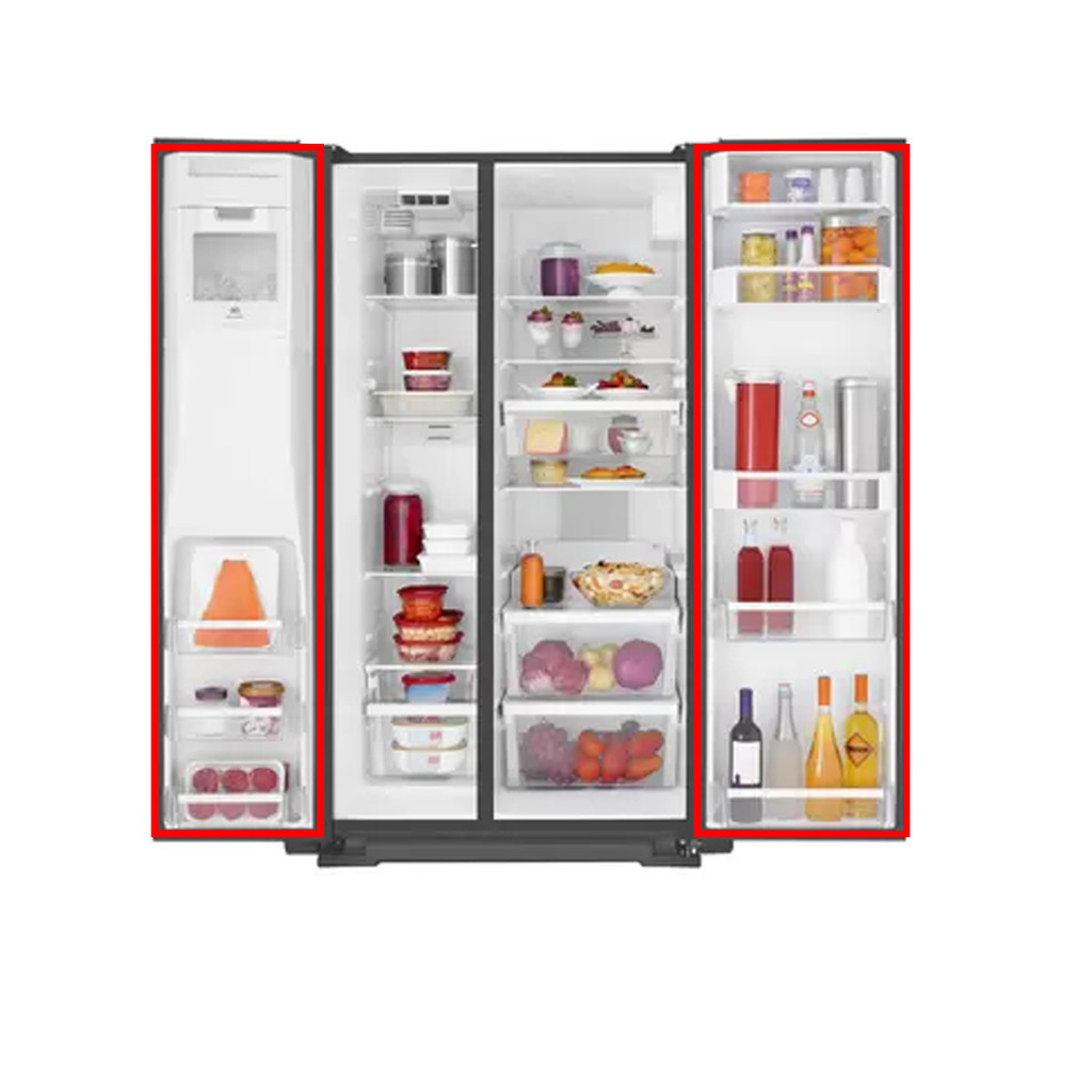 Jogo Borracha Para Brastemp Brs62 Gaxeta Geladeira Side By Side Porta Refrigerador E Freezer