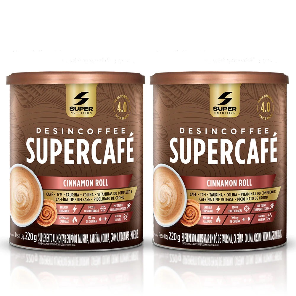 Kit 02 Desincoffee Supercafé Cinnamon Roll em Oferta na Shopee