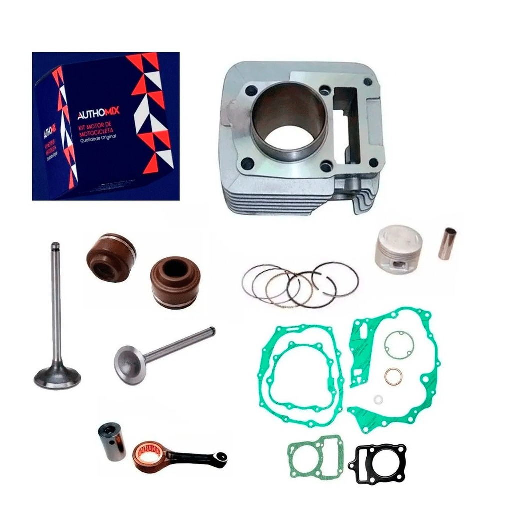 kit cilindro motor pistao e aneis yamaha xtz 125 ybr factor 125 ate 2015