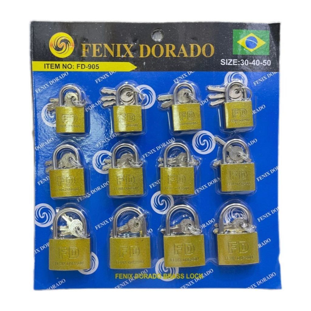 CADEADO IRON LOCK  12 PEÇAS DE CADA3 CHAVES FENIX DOURADO em Oferta na Shopee