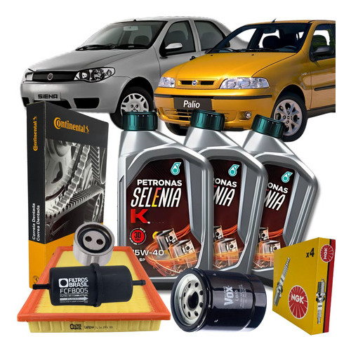 Kit Revisão - Fiat Palio 1.0 8V Fire Economy - 15W40 Selenia