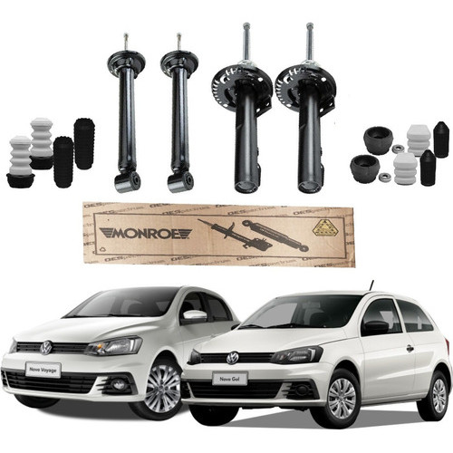 Kit 04 Amortecedores Suspensão Dianteiro / Traseiro - VW Gol Voyage G5 G6 G7 - Monroe Axios em Oferta na Shopee