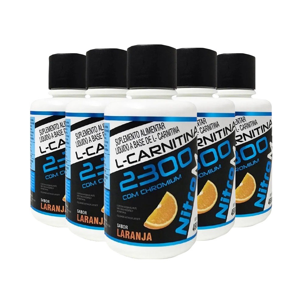 5X L-CARNITINA 2300 COM CHROMIUM 480ML SABOR LARANJA
